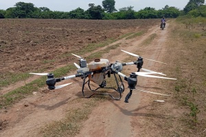 Implementation of Agro-Drone Spraying System for Crops and Farm land